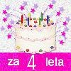 za 4 leta torta